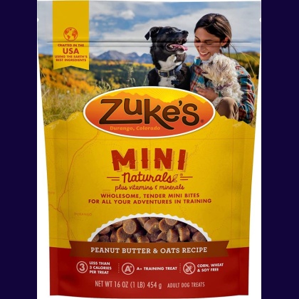 Zukes Mini Naturals Dog Treats - Peanut Butter & Oats Recipe