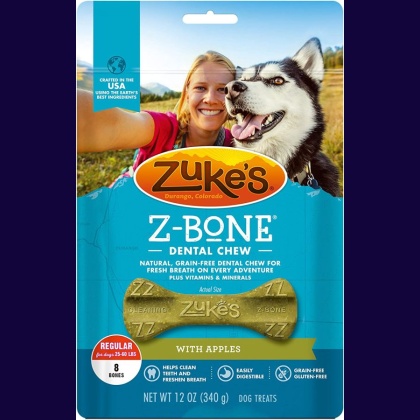 Zukes Z-Bones Dental Chews - Clean Apple Crisp