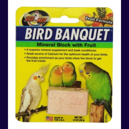 Zoo Med Bird Banquet Block Fruit Formula Small