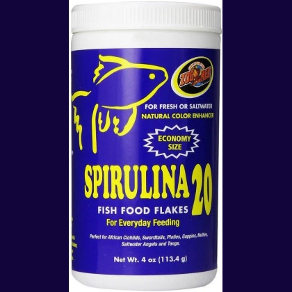 Zoo Med Spirulina 20 Flakes Fish Food