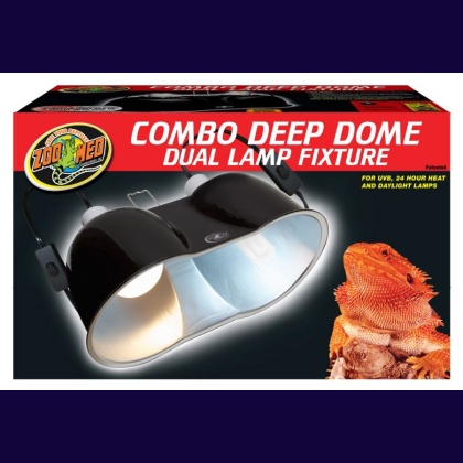 Zoo Med Combo Deep Dome Dual Lamp Fixture