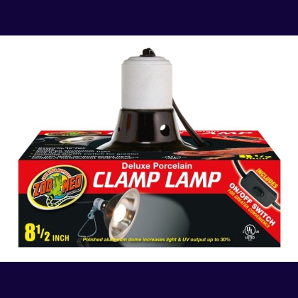 Zoo Med Delux Porcelain Clamp Lamp - Black