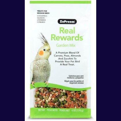 ZuPreem Real Rewards Garden Mix Treats for Medium Birds