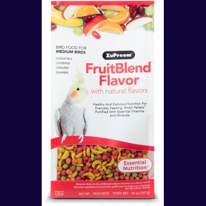 ZuPreem FruitBlend Flavor Bird Food for Medium Birds