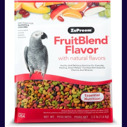 ZuPreem FruitBlend Flavor Bird Food for Parrots & Conures