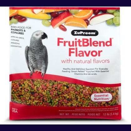 ZuPreem FruitBlend Flavor Bird Food for Parrots & Conures