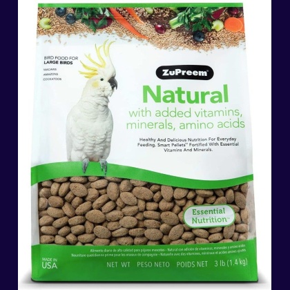 ZuPreem Natural Blend Bird Food - Large Parrot